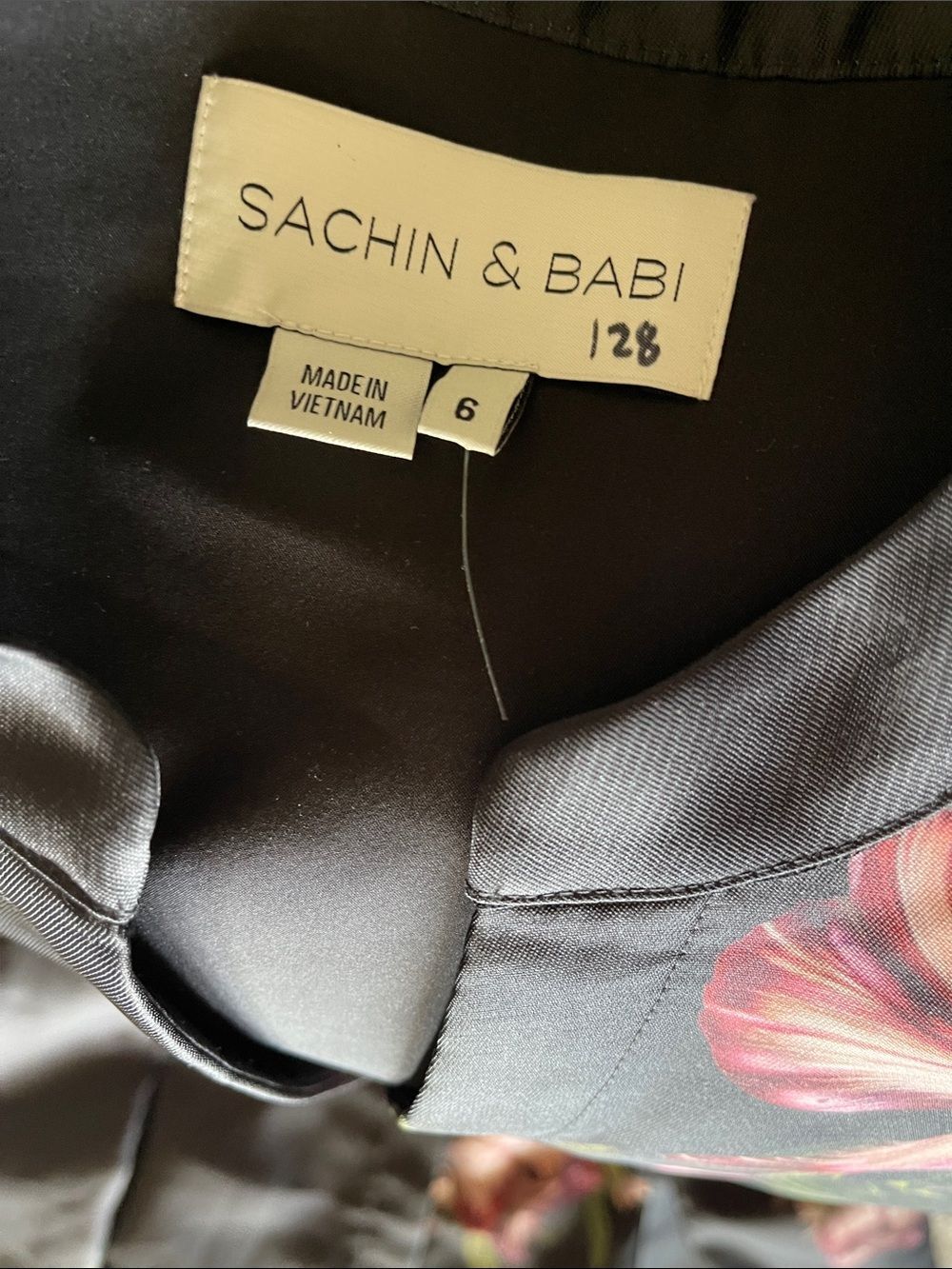 Sachin & Babi Marta Floral Print Satin Gown - Picture 7 of 8